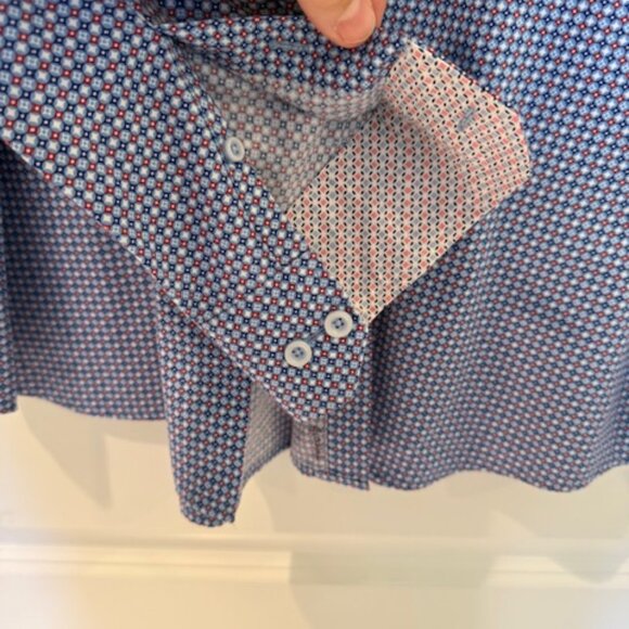 Lot of 4 Johnston & Murphy Printed Cotton Shirts (M) - Picture 9 of 16